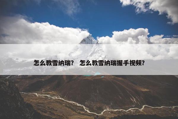 怎么教雪纳瑞？ 怎么教雪纳瑞握手视频？