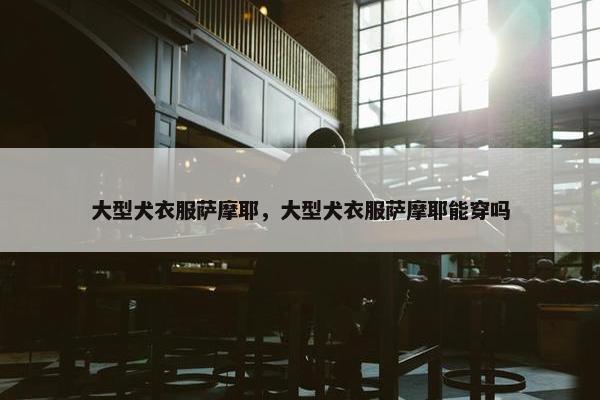 大型犬衣服萨摩耶，大型犬衣服萨摩耶能穿吗