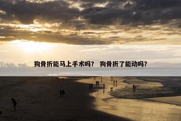 狗骨折能马上手术吗？ 狗骨折了能动吗？