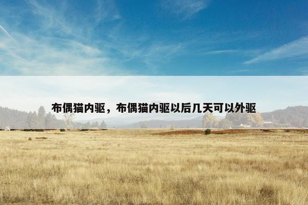 布偶猫内驱，布偶猫内驱以后几天可以外驱