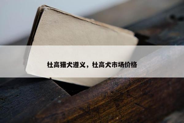 杜高猎犬遵义，杜高犬市场价格