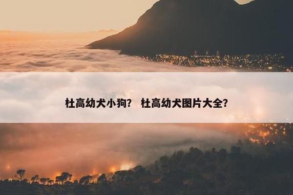 杜高幼犬小狗？ 杜高幼犬图片大全？