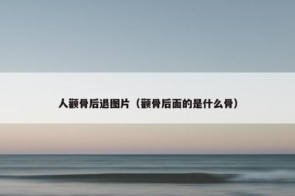 人颧骨后退图片（颧骨后面的是什么骨）