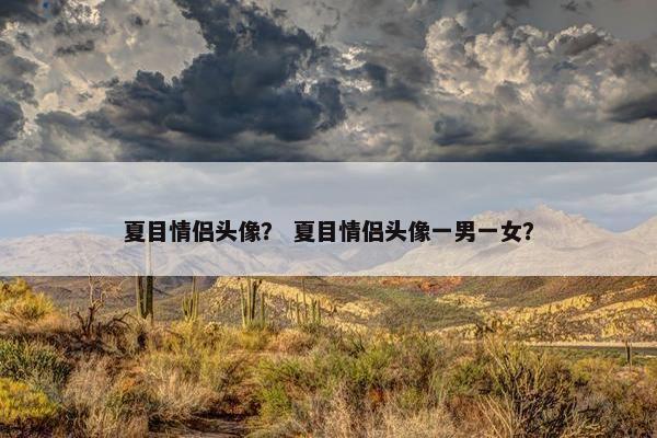 夏目情侣头像？ 夏目情侣头像一男一女？