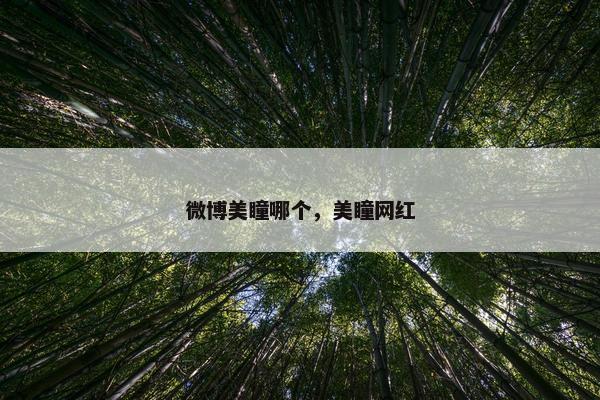 微博美瞳哪个，美瞳网红