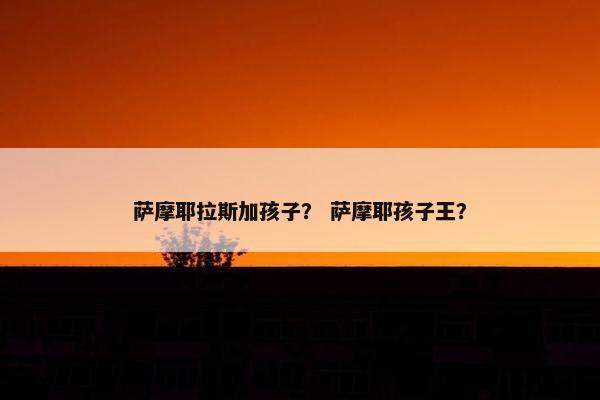 萨摩耶拉斯加孩子？ 萨摩耶孩子王？