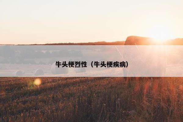 牛头梗烈性（牛头梗疾病）