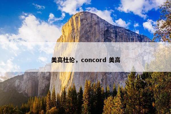 美高杜伦，concord 美高
