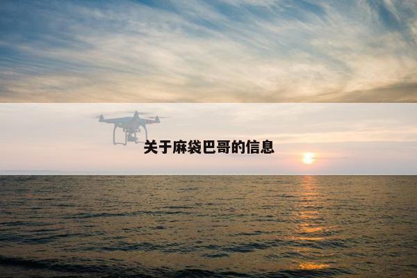 关于麻袋巴哥的信息