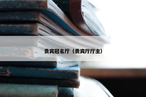 贵宾冠名厅（贵宾厅厅主）