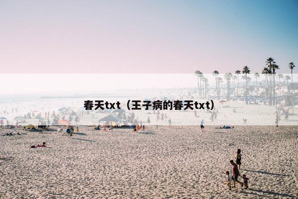 春天txt（王子病的春天txt）