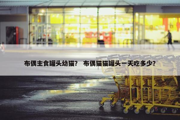 布偶主食罐头幼猫？ 布偶猫猫罐头一天吃多少？
