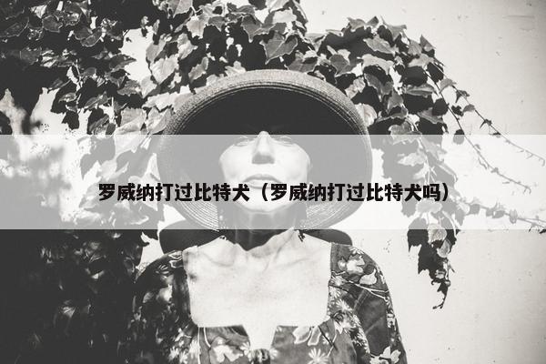 罗威纳打过比特犬（罗威纳打过比特犬吗）
