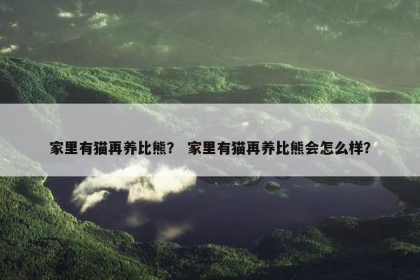 家里有猫再养比熊？ 家里有猫再养比熊会怎么样？