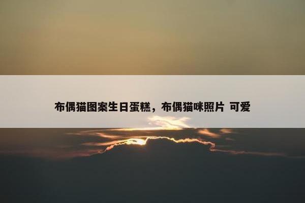布偶猫图案生日蛋糕，布偶猫咪照片 可爱