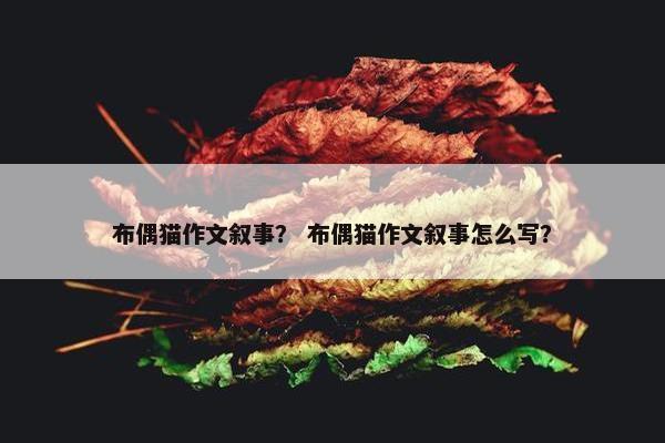布偶猫作文叙事？ 布偶猫作文叙事怎么写？