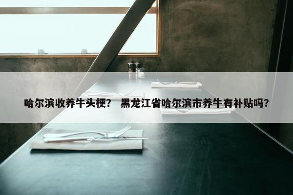 哈尔滨收养牛头梗？ 黑龙江省哈尔滨市养牛有补贴吗？