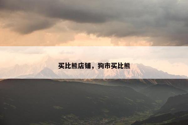 买比熊店铺，狗市买比熊