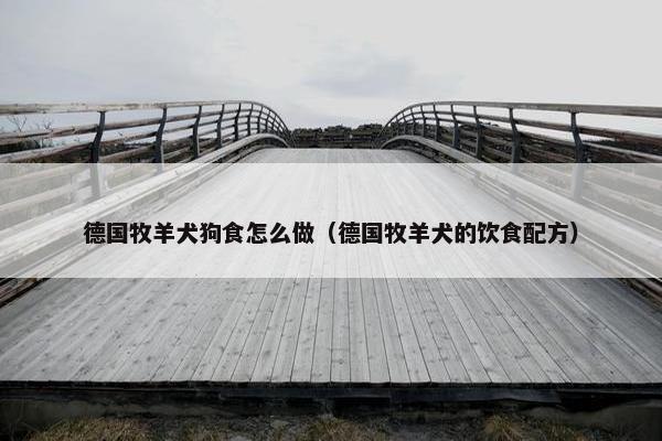德国牧羊犬狗食怎么做（德国牧羊犬的饮食配方）