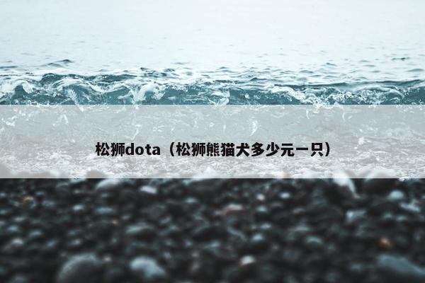 松狮dota（松狮熊猫犬多少元一只）