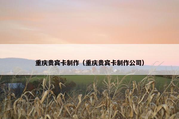 重庆贵宾卡制作（重庆贵宾卡制作公司）
