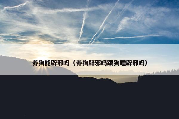 养狗能辟邪吗（养狗辟邪吗跟狗睡辟邪吗）