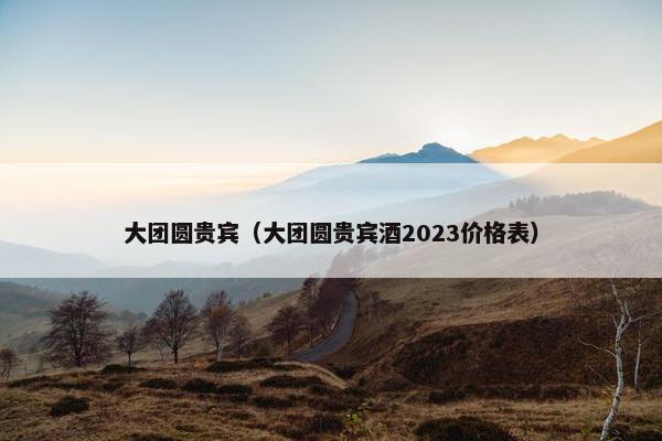 大团圆贵宾（大团圆贵宾酒2023价格表）