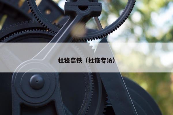 杜锋高铁（杜锋专访）