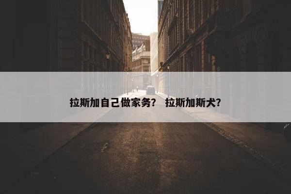 拉斯加自己做家务？ 拉斯加斯犬？