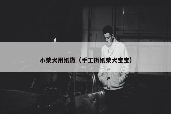 小柴犬用纸做（手工折纸柴犬宝宝）