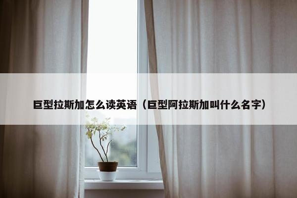 巨型拉斯加怎么读英语（巨型阿拉斯加叫什么名字）