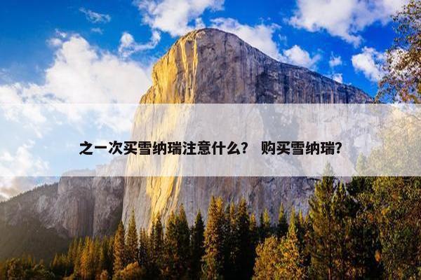 之一次买雪纳瑞注意什么？ 购买雪纳瑞？