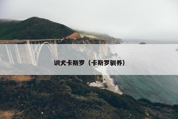 训犬卡斯罗（卡斯罗驯养）