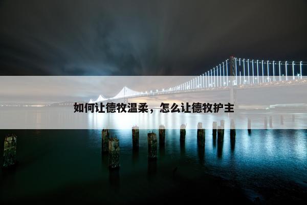 如何让德牧温柔，怎么让德牧护主