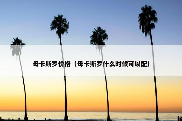 母卡斯罗价格（母卡斯罗什么时候可以配）