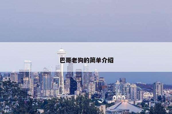 巴哥老狗的简单介绍