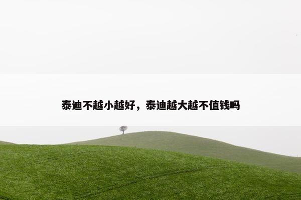 泰迪不越小越好，泰迪越大越不值钱吗