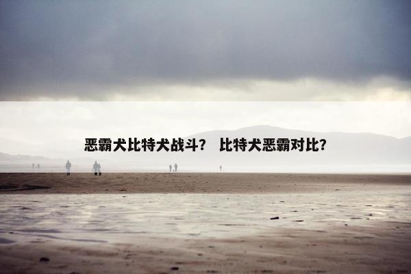 恶霸犬比特犬战斗？ 比特犬恶霸对比？