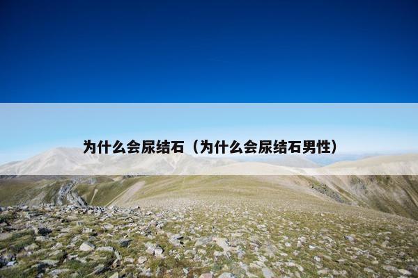 为什么会尿结石（为什么会尿结石男性）