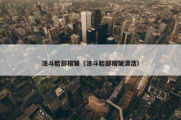 法斗脸部褶皱（法斗脸部褶皱清洁）