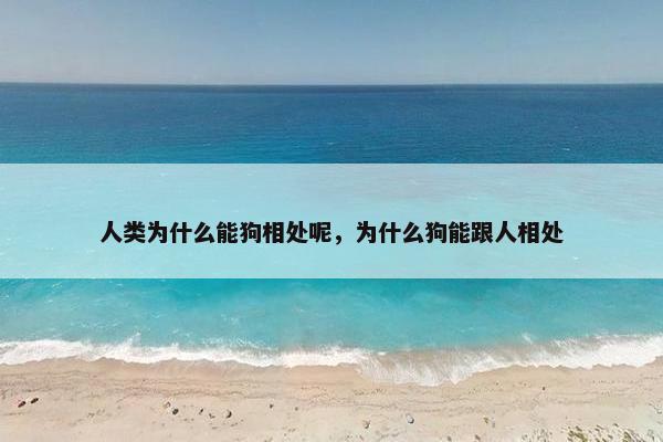 人类为什么能狗相处呢，为什么狗能跟人相处