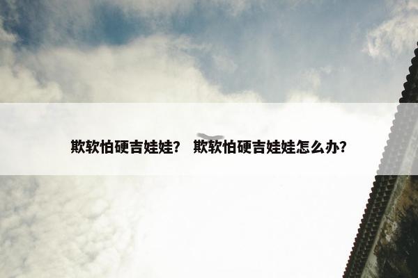 欺软怕硬吉娃娃？ 欺软怕硬吉娃娃怎么办？