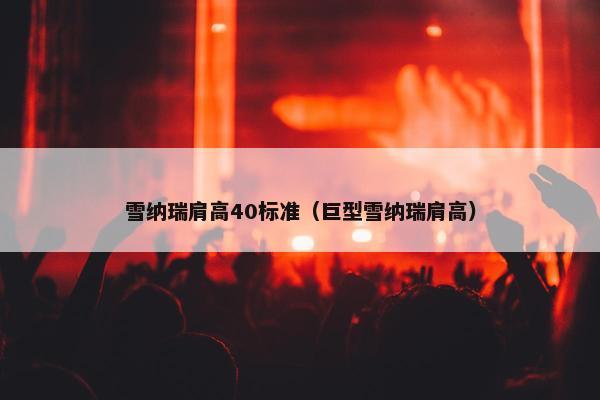 雪纳瑞肩高40标准（巨型雪纳瑞肩高）