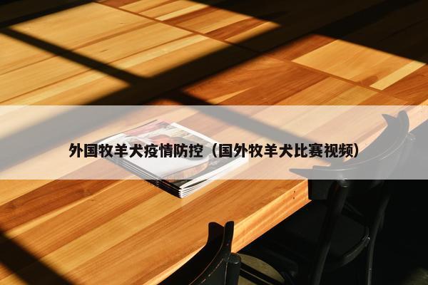 外国牧羊犬疫情防控（国外牧羊犬比赛视频）