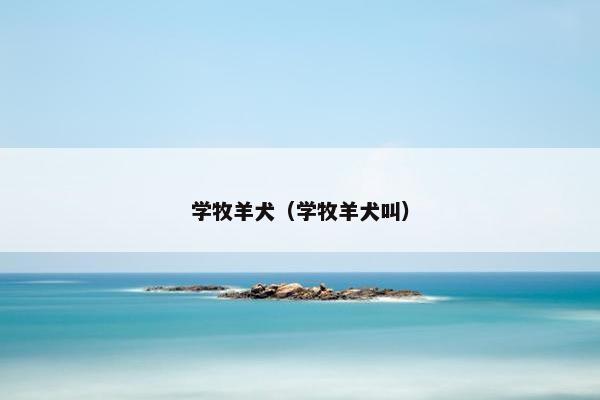 学牧羊犬（学牧羊犬叫）