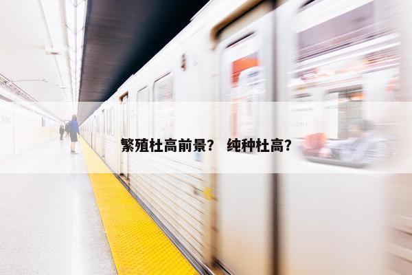 繁殖杜高前景？ 纯种杜高？