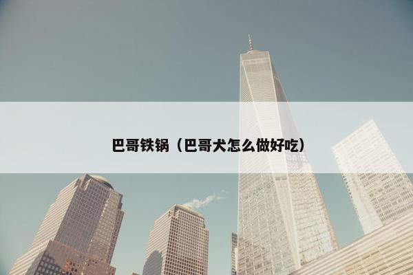巴哥铁锅（巴哥犬怎么做好吃）