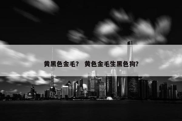 黄黑色金毛？ 黄色金毛生黑色狗？