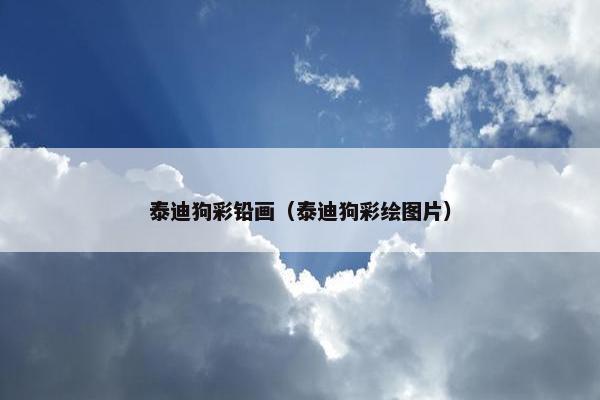 泰迪狗彩铅画（泰迪狗彩绘图片）