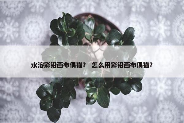 水溶彩铅画布偶猫？ 怎么用彩铅画布偶猫？